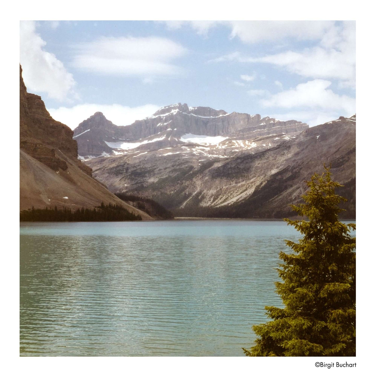 Harman Phoenix II 200 ISO Color 120 Medium Format Film image showing stunning landscape with mountains and lake.