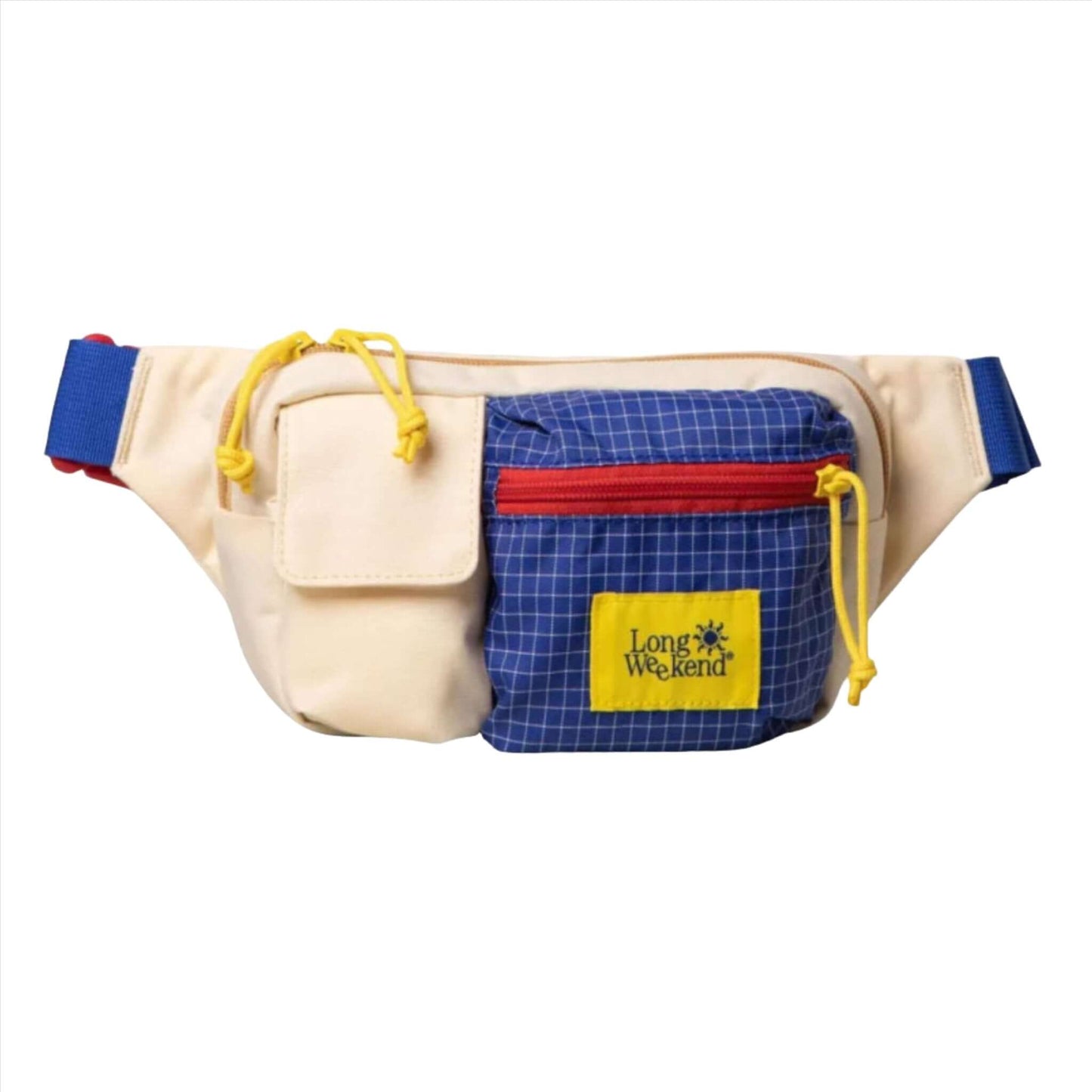 Long Weekend Monterey Sling Bag in creme multi, perfect for cameras and phones, designed by Willem & Allison Verbeeck.