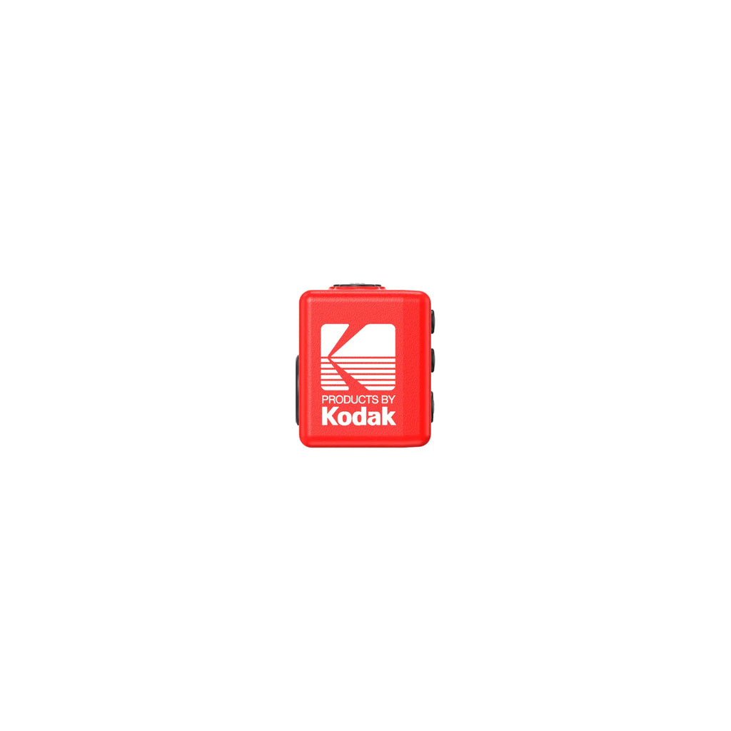 Red kodak branded rectangular camera flash unit with white logo and text.