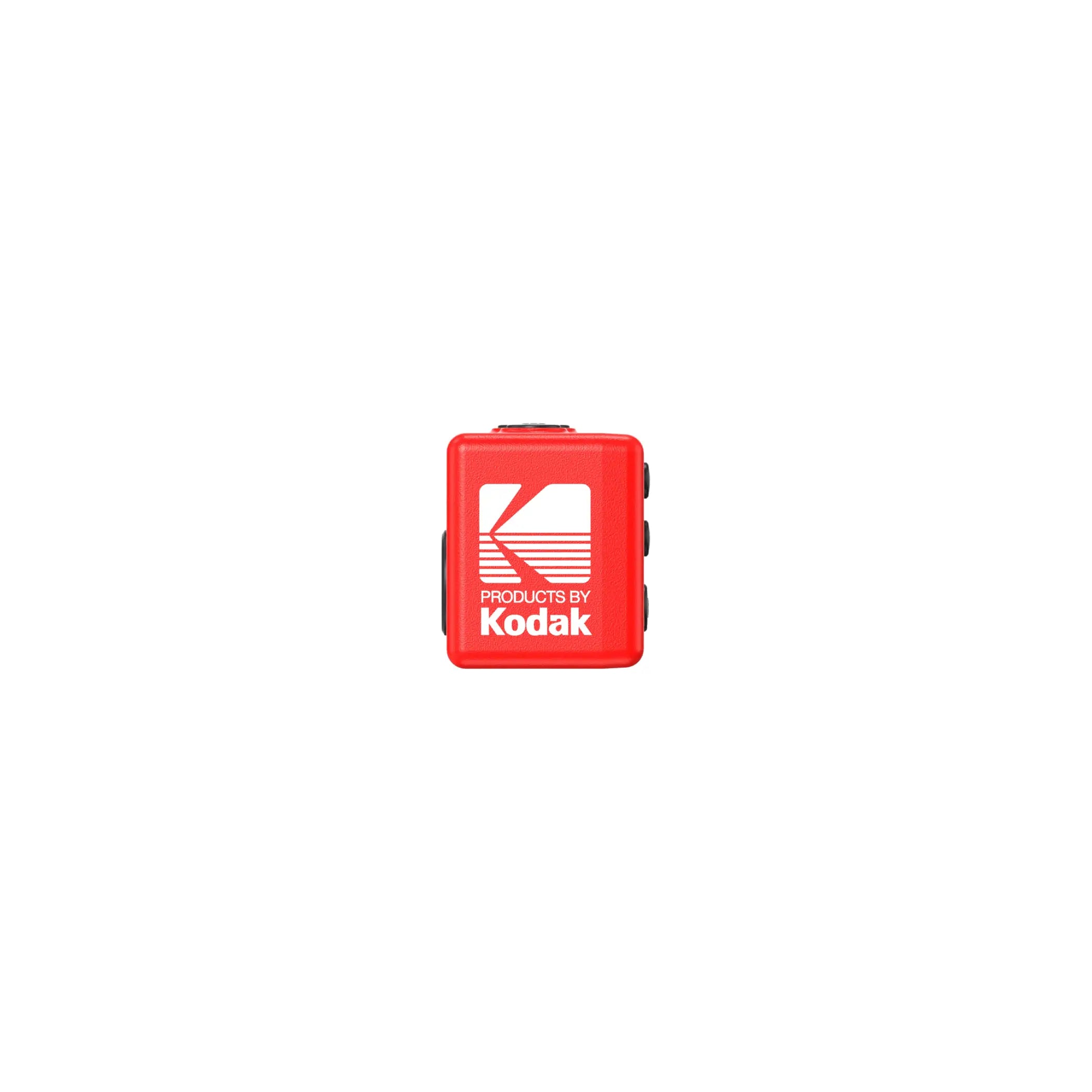 Red kodak branded rectangular camera flash unit with white logo and text.