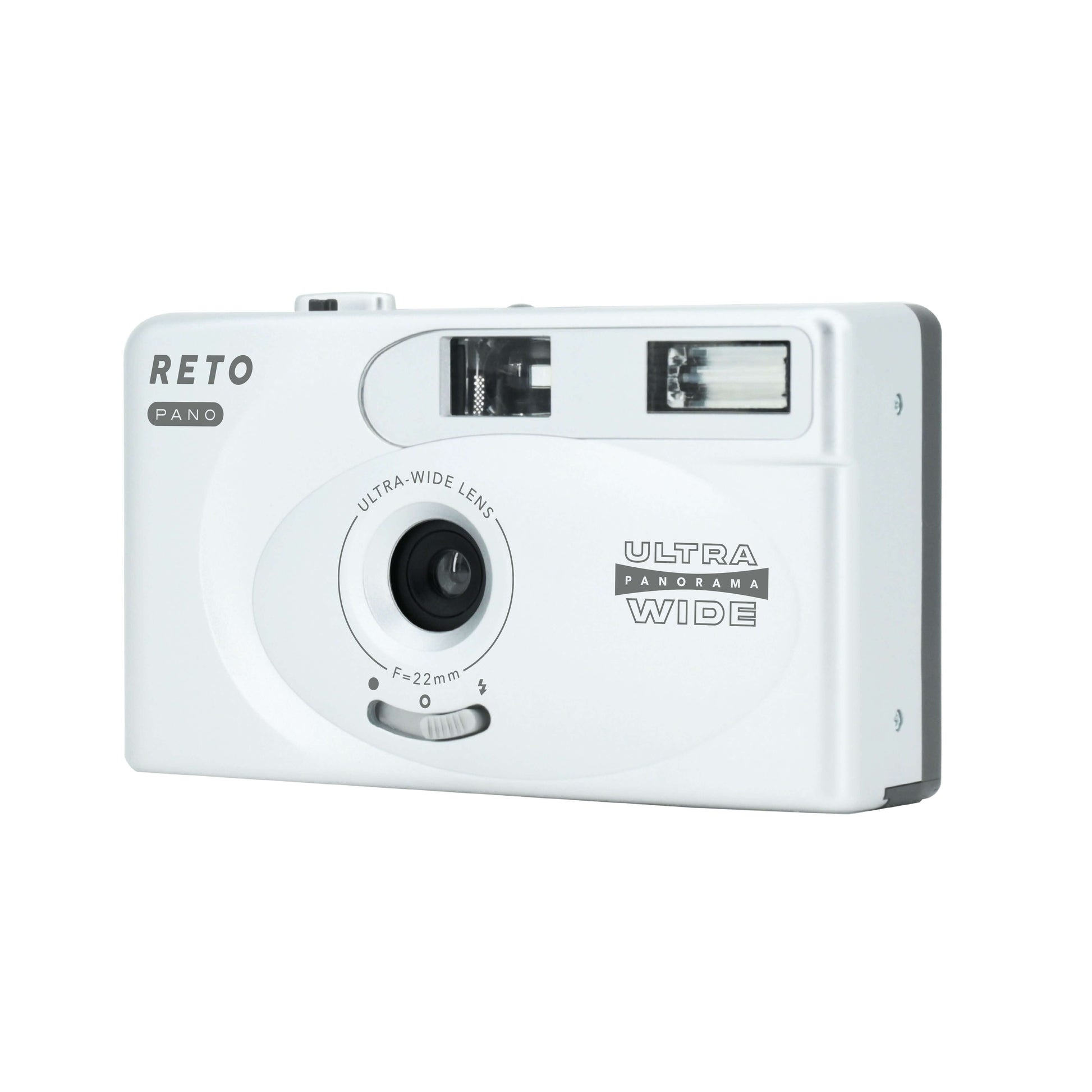 Reto Pano 35mm Film Camera showcasing its ultra-wide lens design for panoramic photography.